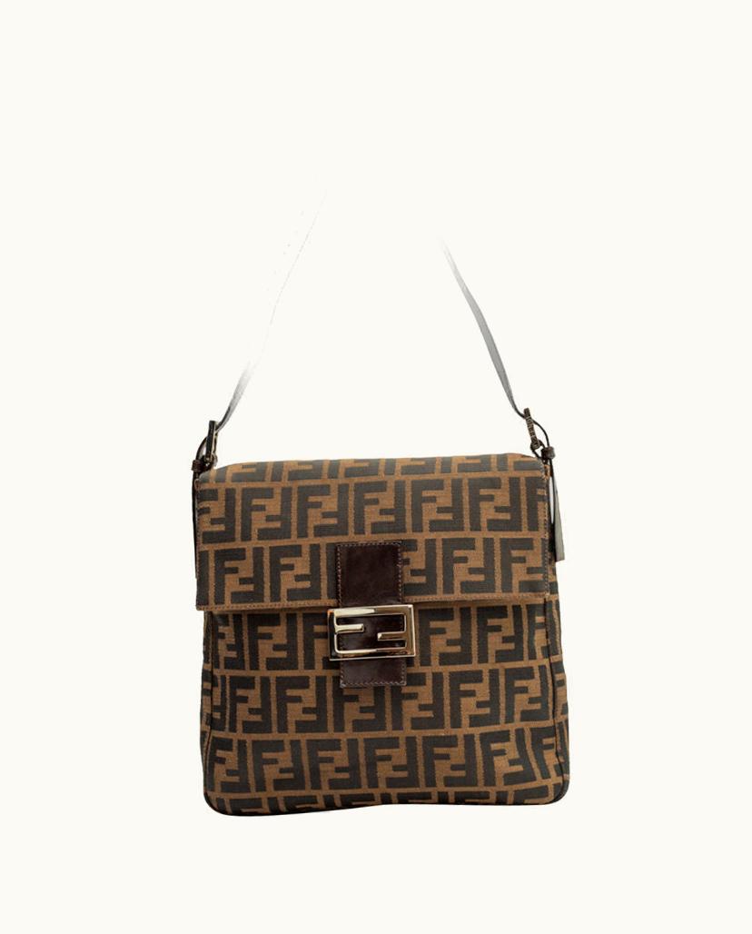 Fendi FENDI Mamma Baguette Women's Handbag Canvas Brown