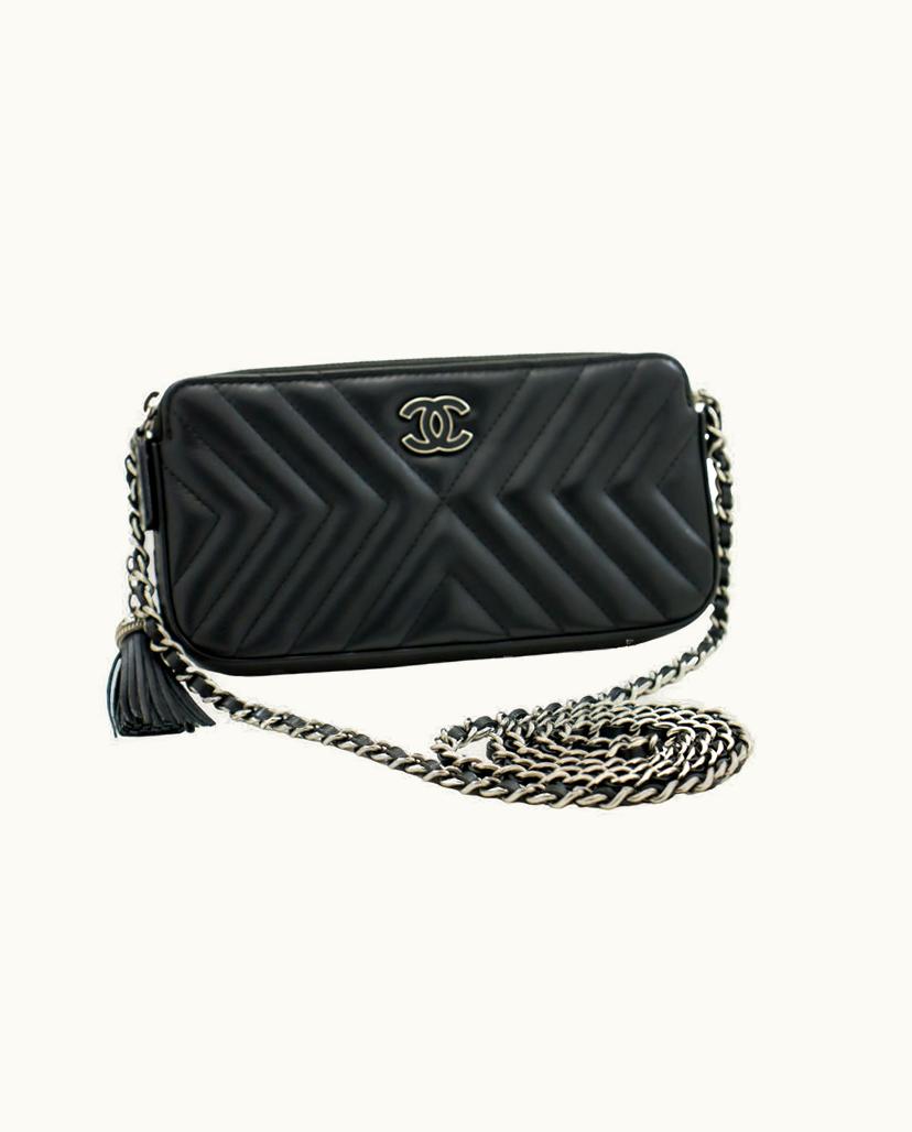 Chanel Chanel Wallet On Chain Leather Black