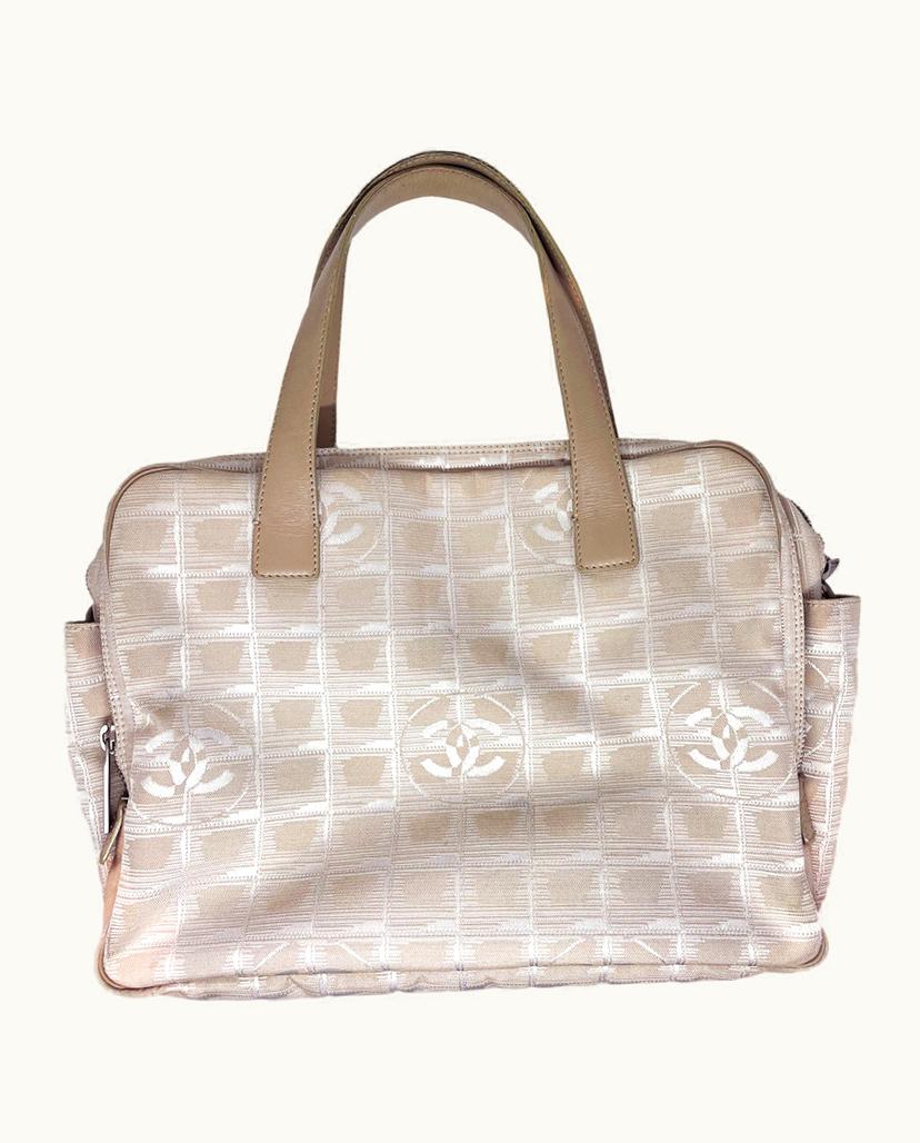 Chanel Chanel Work Bag Diaper Bag Laptop Bag Canvas In Beige