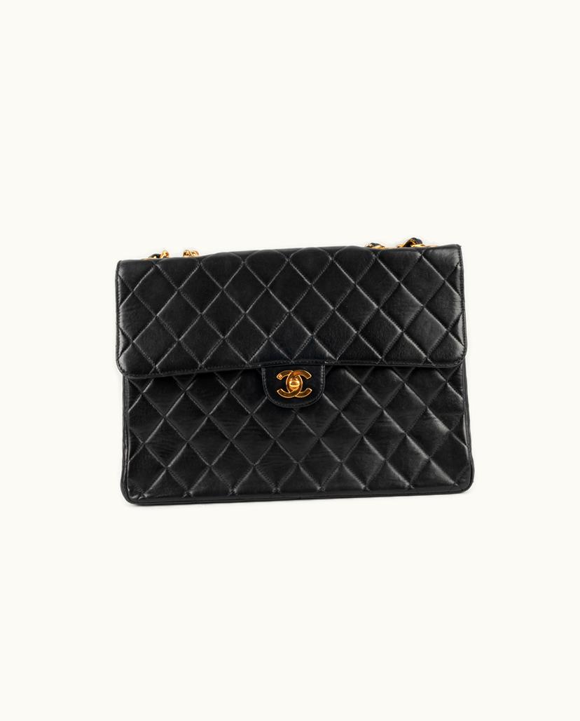 Chanel Chanel 2000/2002 Quilted Sac Leather In Black