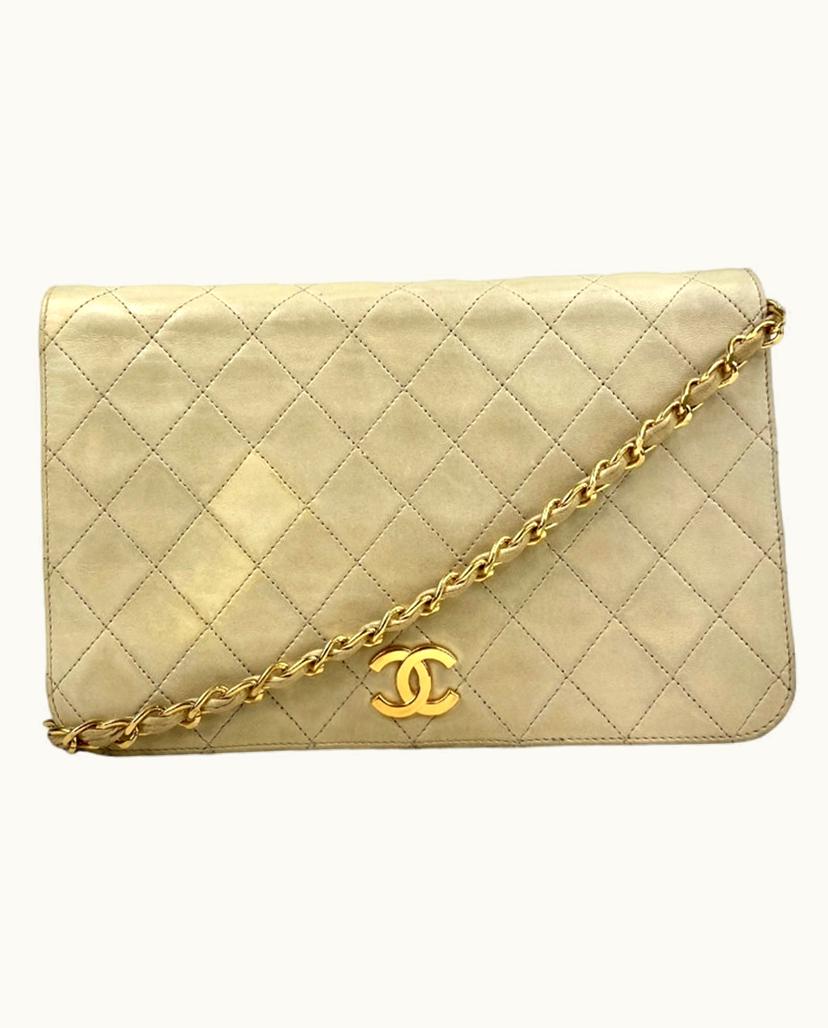 Chanel Chanel Classic Flap Bag Lambskin Leather Beige