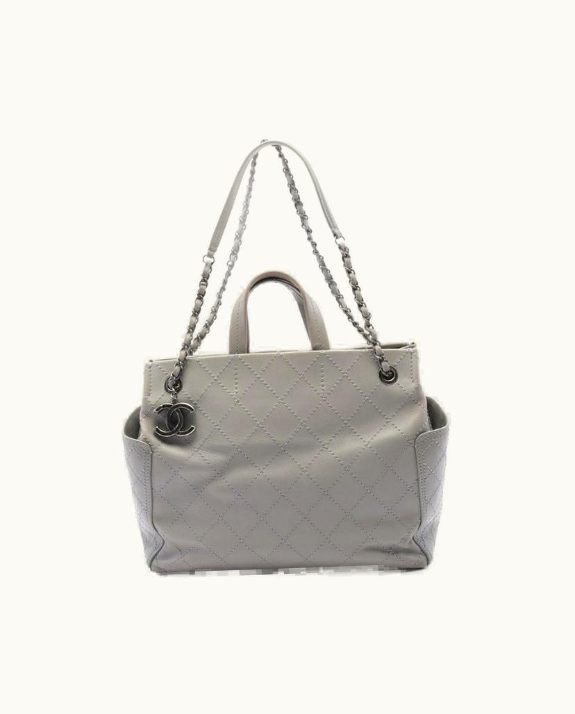 Chanel Chanel Women's Tote Bag Leather In Grey