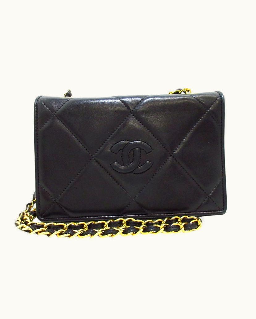 Chanel Chanel Single Flap Shoulder Bag Leather In Black
