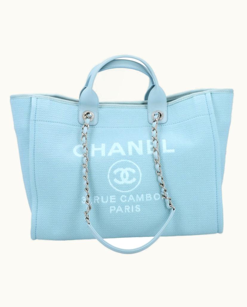 Chanel Chanel Deauville 2022 Shopper Bag Light Blue