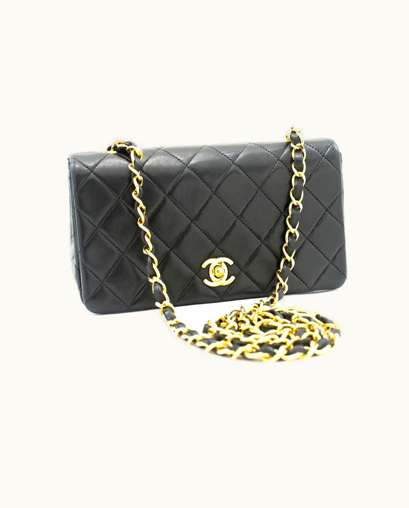 Chanel Chanel Full Flap Shoulder Bag Leather In Black