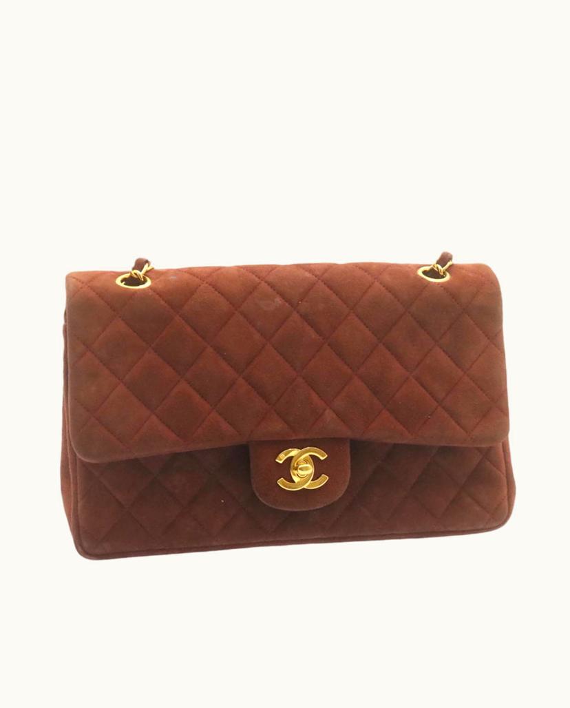 Chanel Chanel Women's Classic Flap Bag Suede In Brown