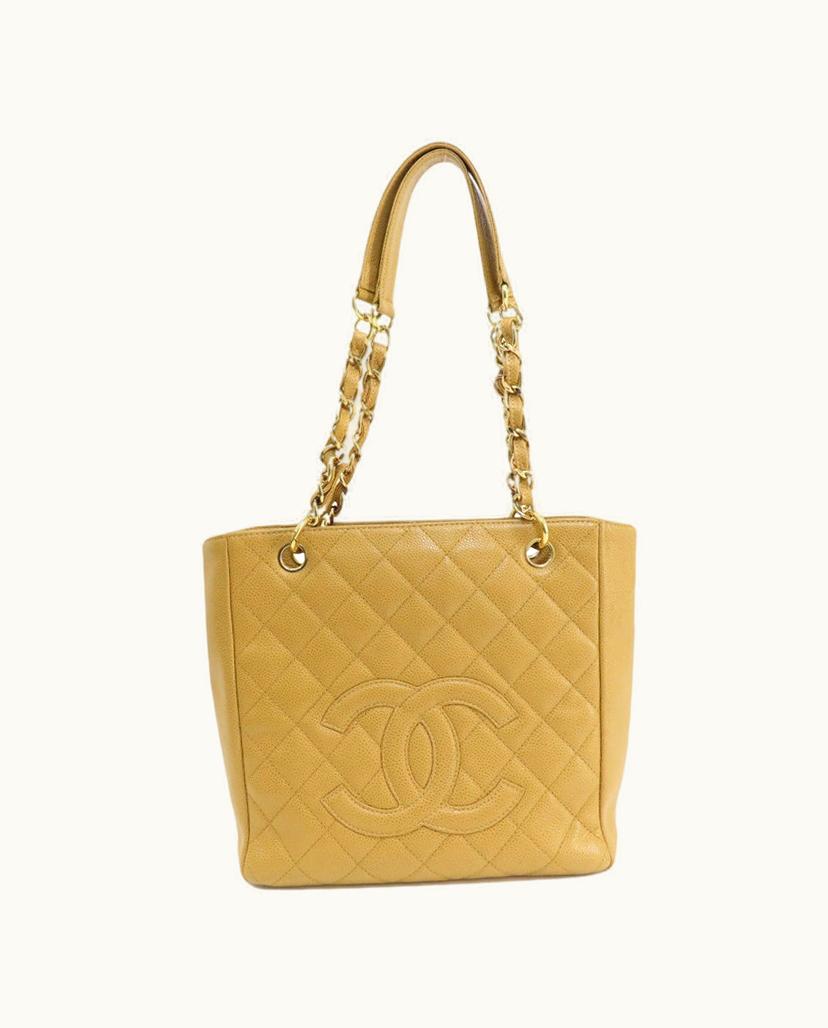 Chanel Chanel PST Shopping Tote Leather Beige