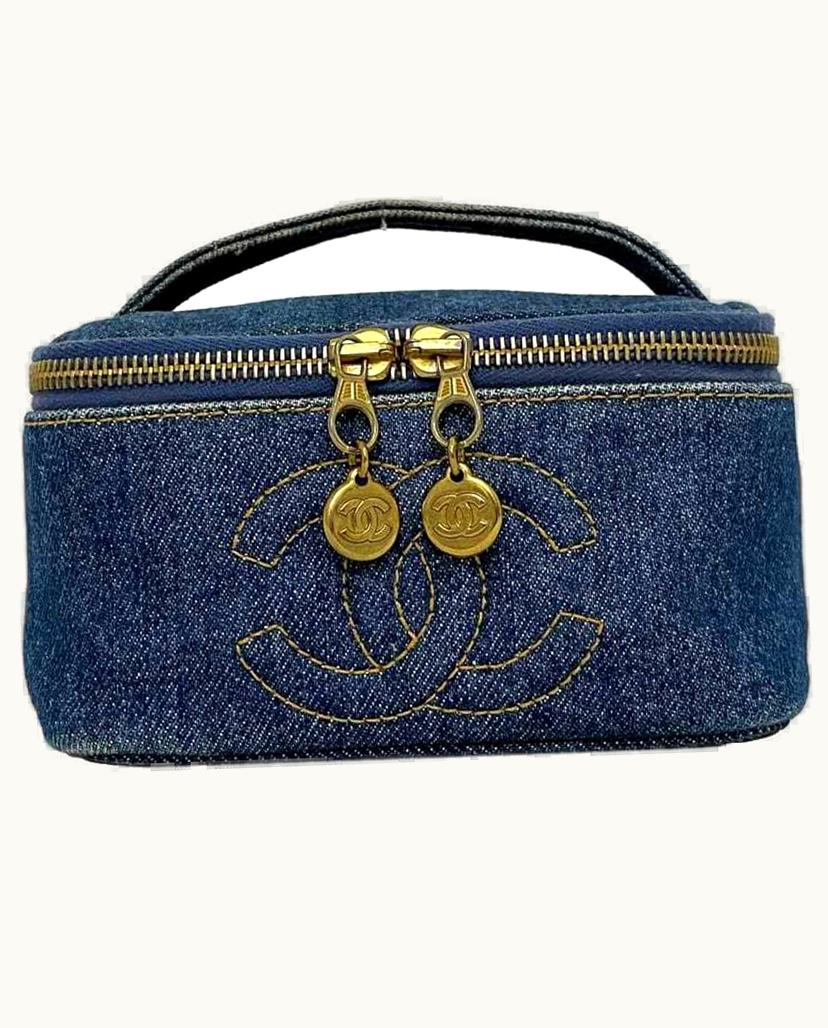 Chanel Chanel Vanity Denim Vanity Case Blue