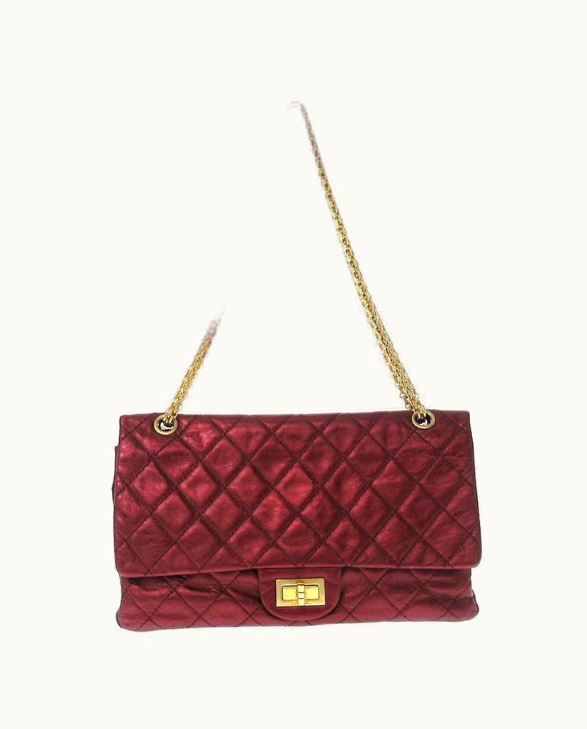 Chanel Chanel 2.55 Shoulder Bag Burgundy Leather
