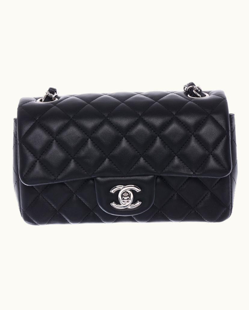 Chanel Chanel Classic Flap Bag Leather Women's Black