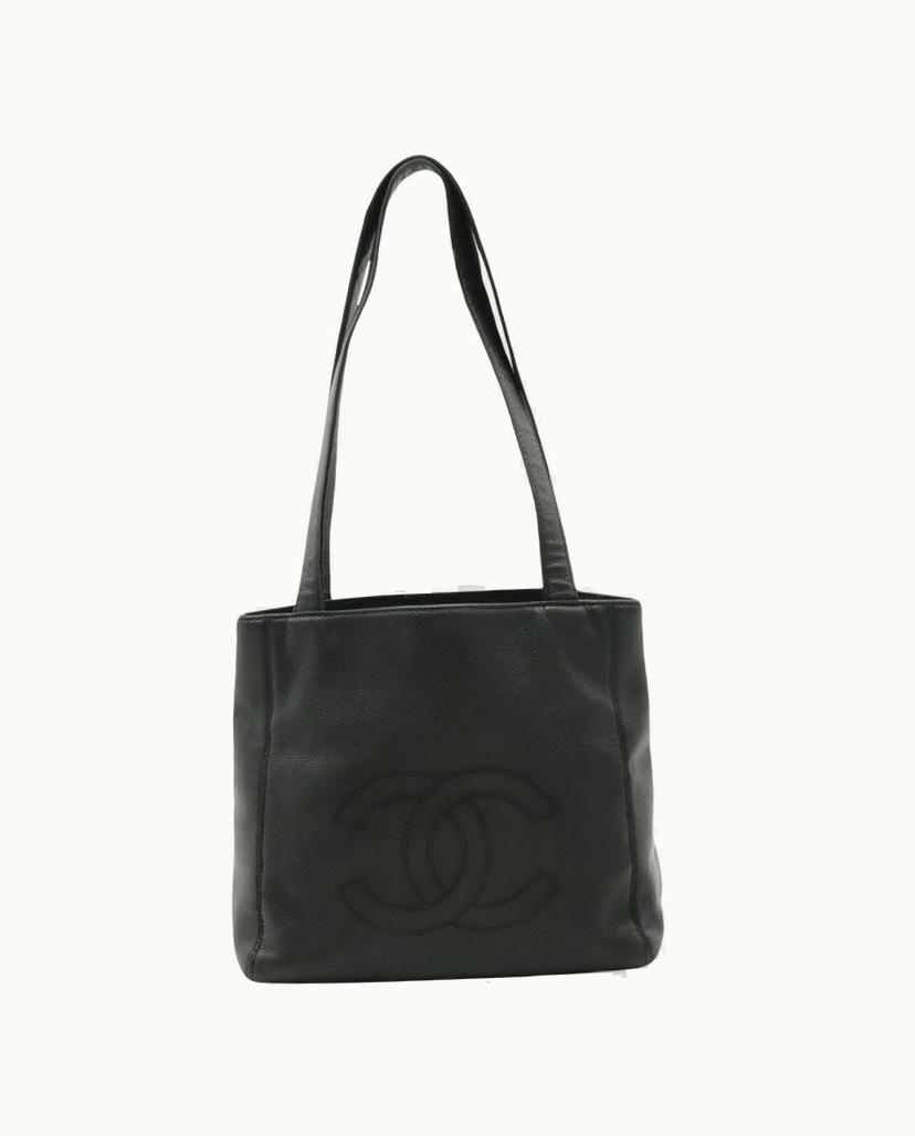 Chanel Chanel CC Leather Tote Bag Black
