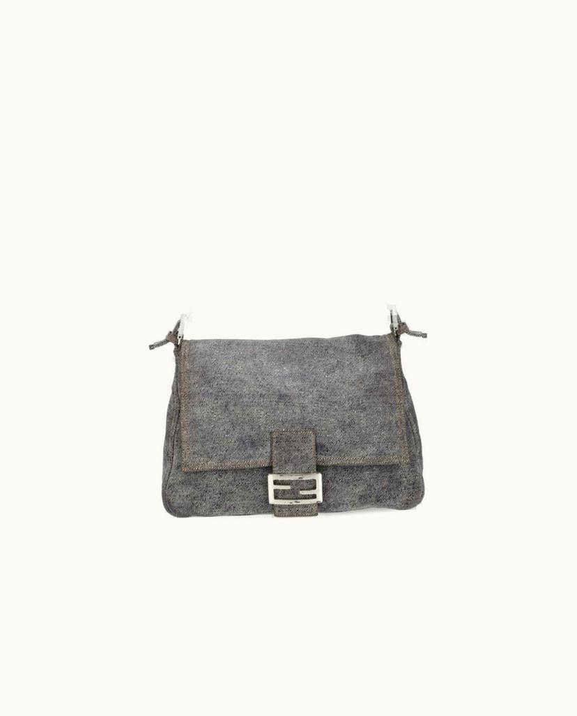 Fendi Fendi Women's Shoulder Bag Jeans Fabric In Grey