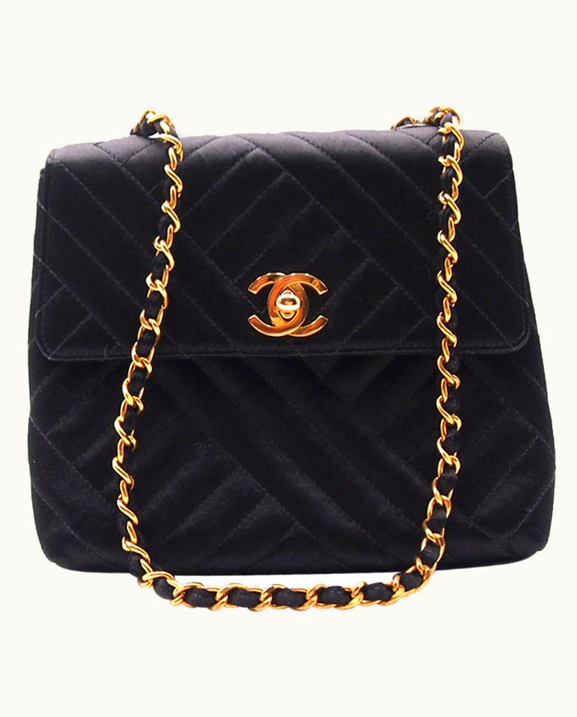 Chanel Chanel Shopping Model Women's Flap Bag Canvas In Black