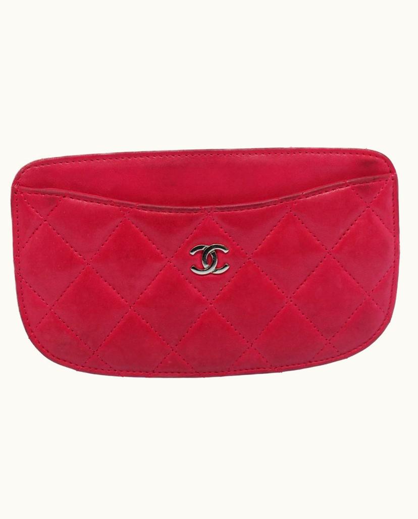 Chanel Chanel Matelassé Pouch Pink Lambskin