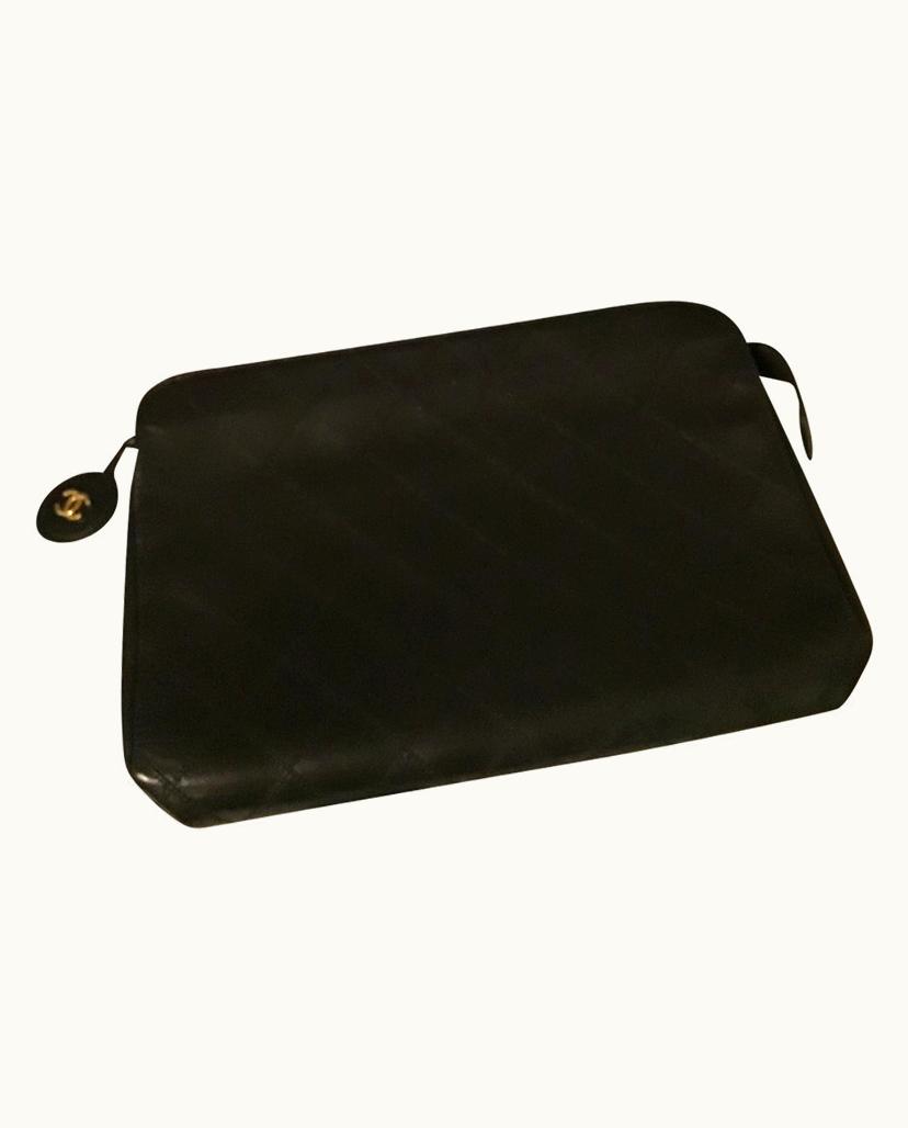 Chanel Chanel Women's Clutch Bag Leather In Blue