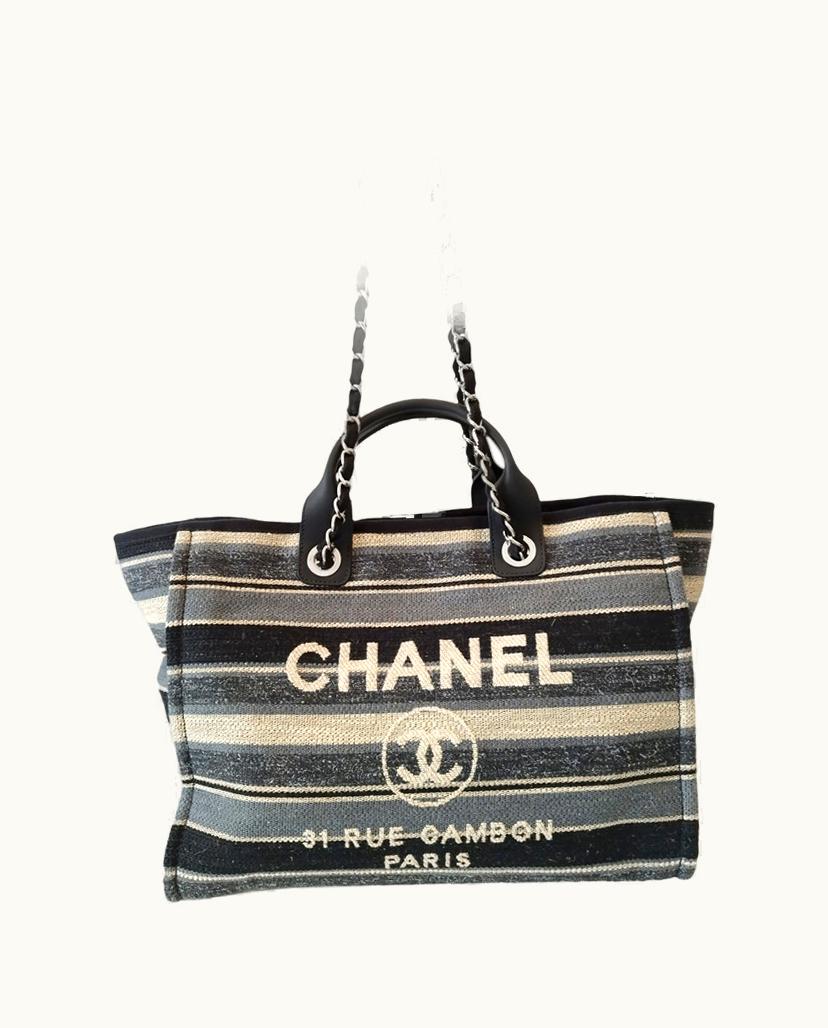 Chanel Chanel Women's Deauville Canvas In Blue