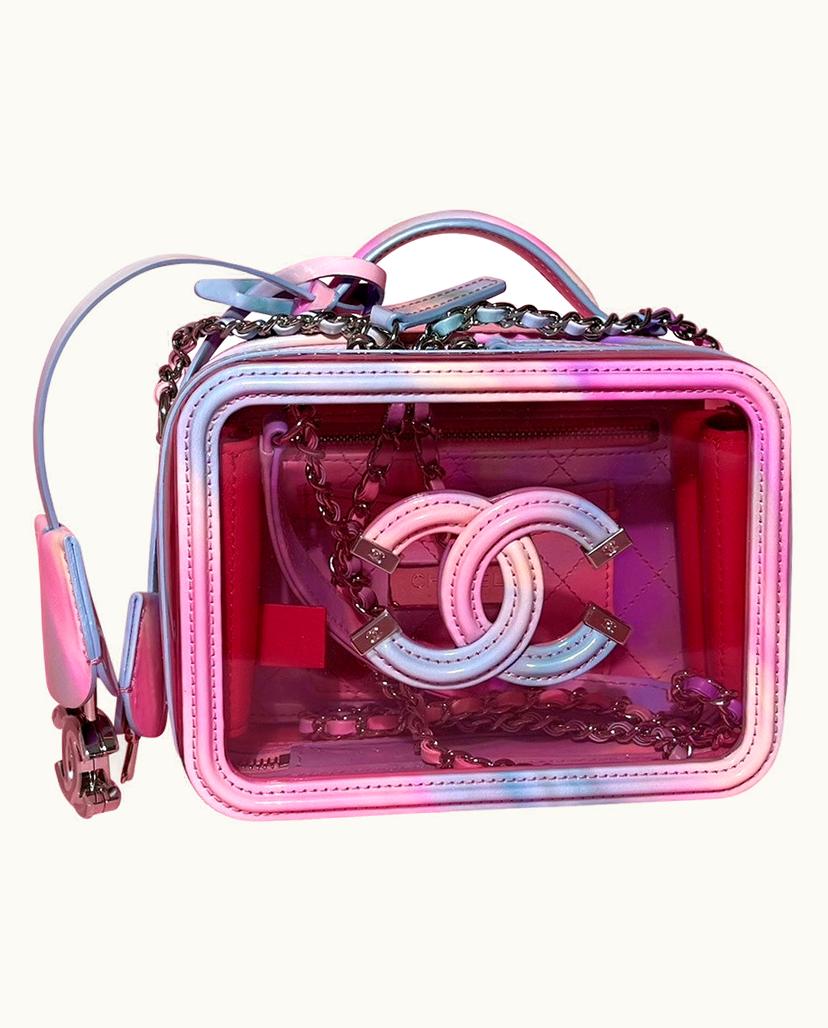 Chanel Chanel Women's Vanity Case Leather In Pink