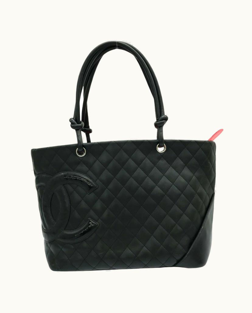 Chanel Chanel Cambon Tote Bag Leather Black
