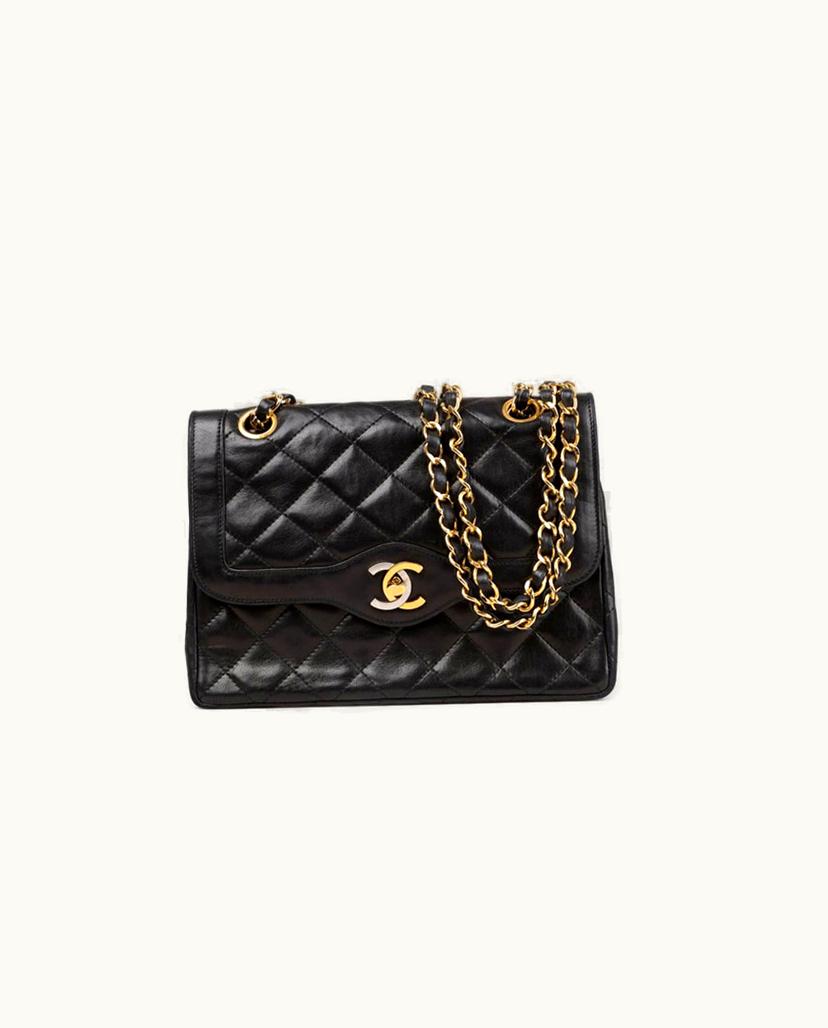 Chanel CHANEL Paris Limited Matelasse Double Flap Bag Black
