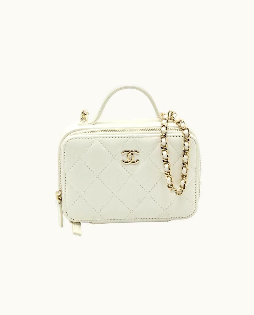 Chanel Chanel Pre-Fall 2016 Double Zip Small Vanity Case Limited Edition White