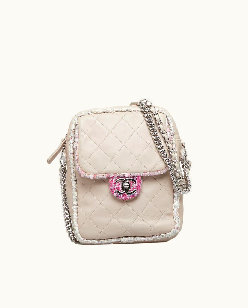 Chanel Chanel Tweed Crossbody Bag Pink x Light Pink