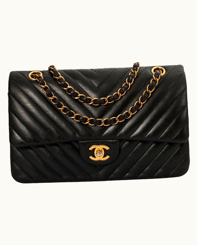 Chanel Chanel Timeless Flap Bag Leather In Black