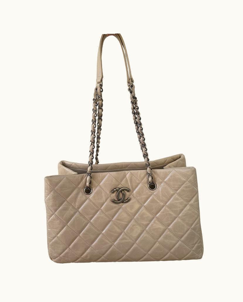 Chanel Chanel Classic Tote Bag Leather in Cream