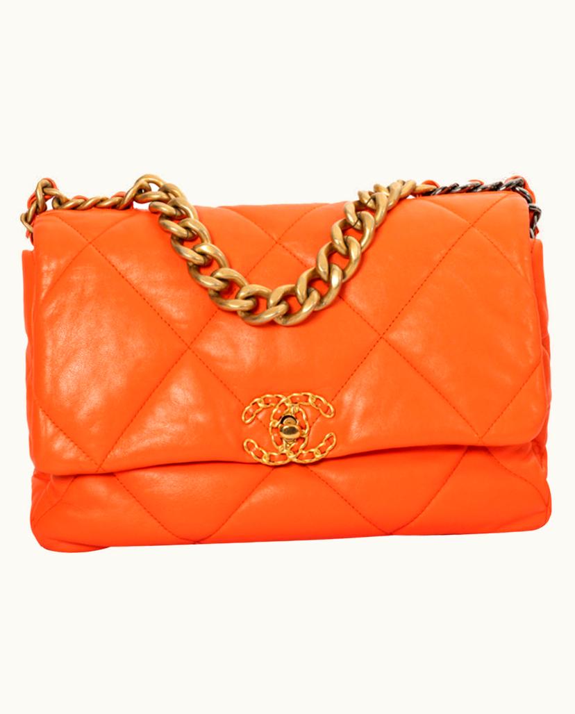 Chanel Chanel Women's 19 Bag Leather In Orange