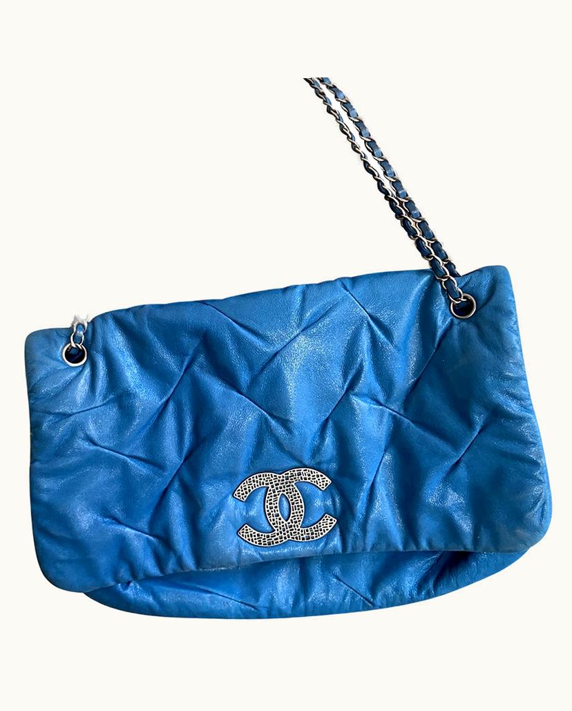 Chanel Chanel Classic Flap Bag Women's Leather In Blue