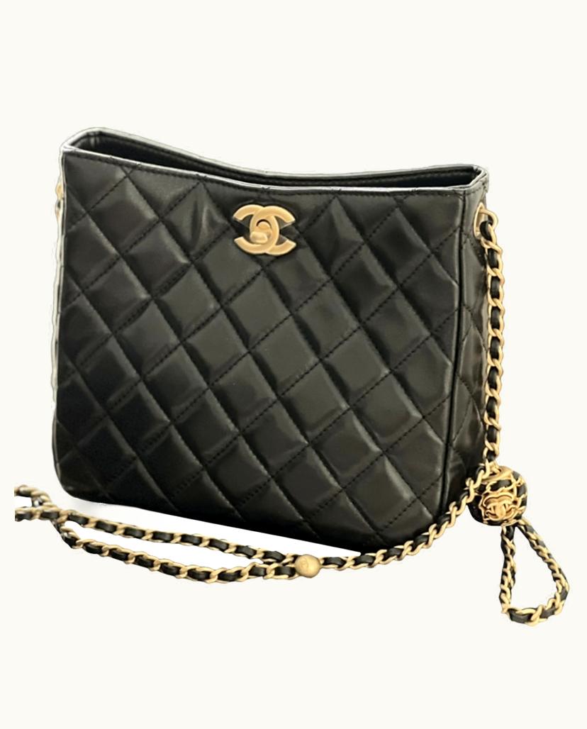 Chanel Chanel Limited Edition 2022 Black Lamb Leather Women's Handbag