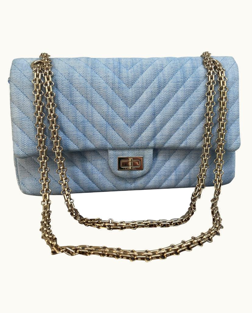 Chanel Chanel Women's 2.55 Jeans Fabric In Blue