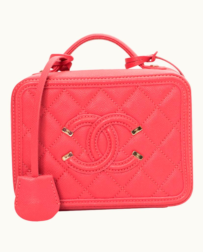 Chanel Chanel Women's Shoulder Bag Leather In Pink Luxury Crossbody Pink Gold Hardware