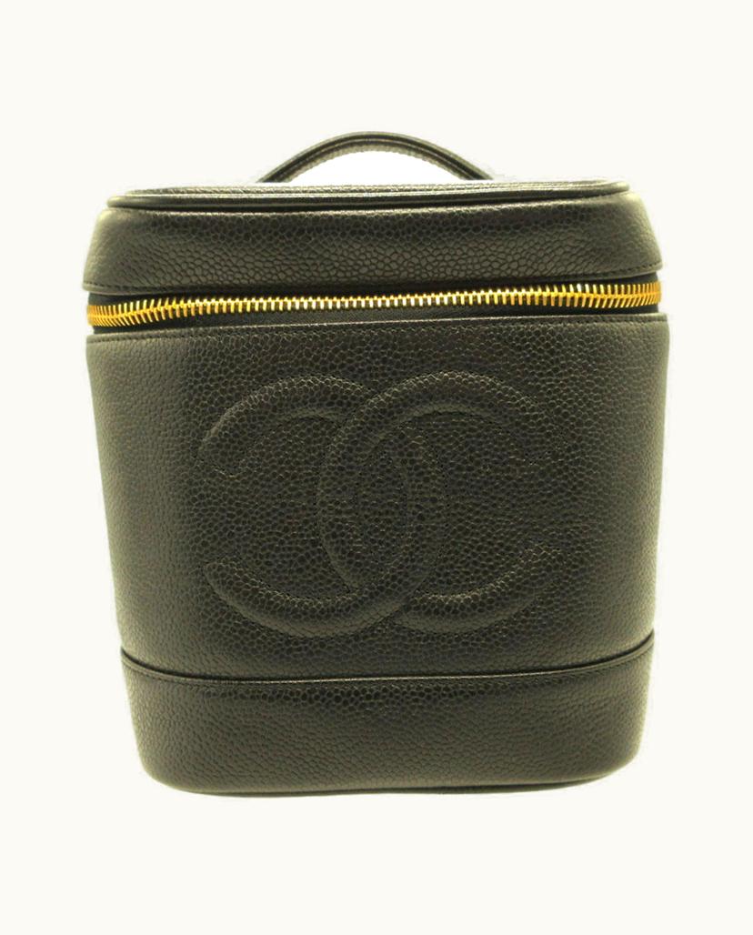 Chanel Chanel Vanity Leather Bag in Black