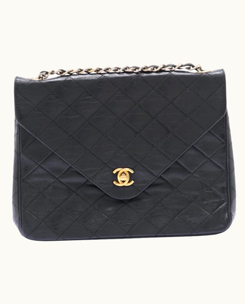 Chanel Chanel Classic Quilted Shoulder Bag Leather In Black
