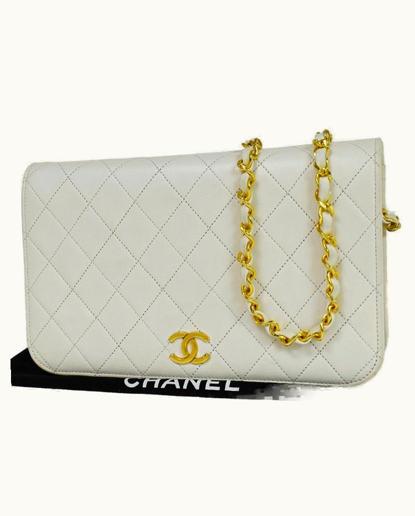 Chanel Chanel Matelassé 23 Shoulder Bag White Leather