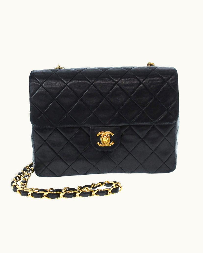 Chanel Chanel Mini MATRASSE Shoulder Bag Lambskin Black