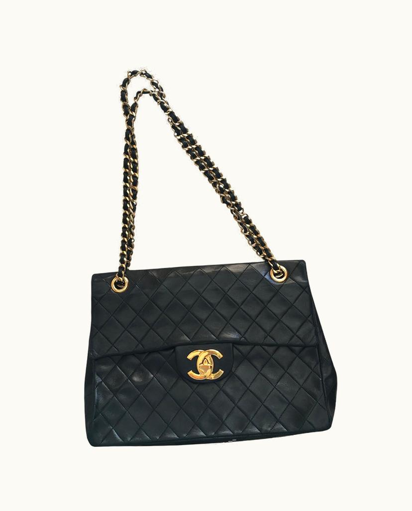 Chanel Chanel Vintage Classic Flap Bag Medium-Large Black