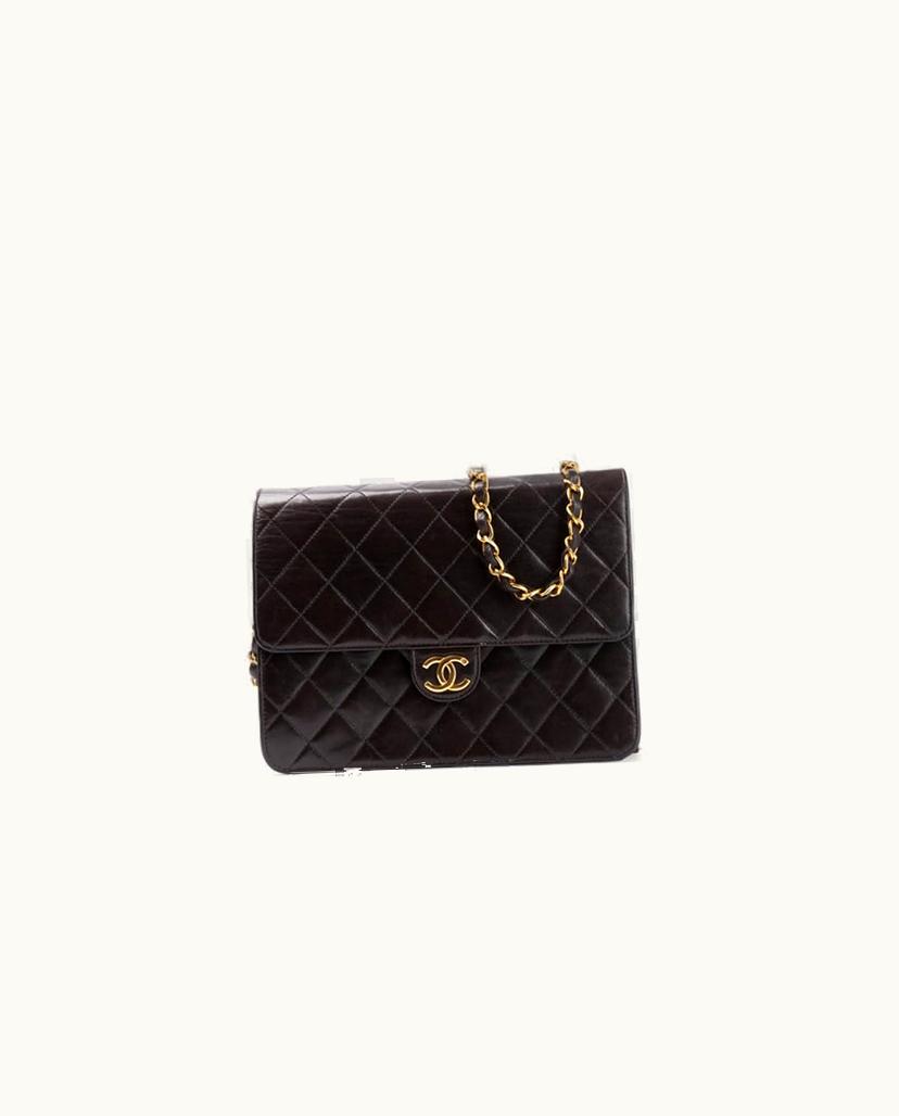 Chanel CHANEL Matelasse Flap Bag Leather Shoulder Bag Black