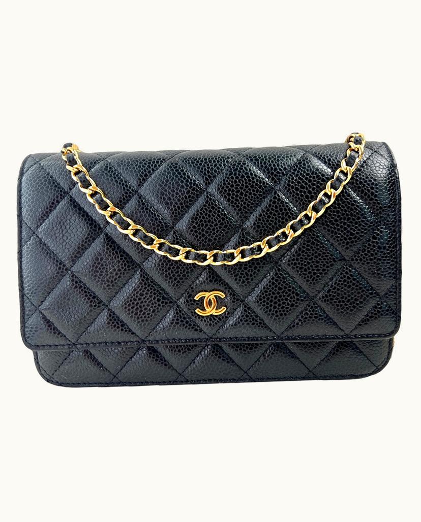 Chanel Chanel Women's 19 Wallet On Chain Leather In Black
