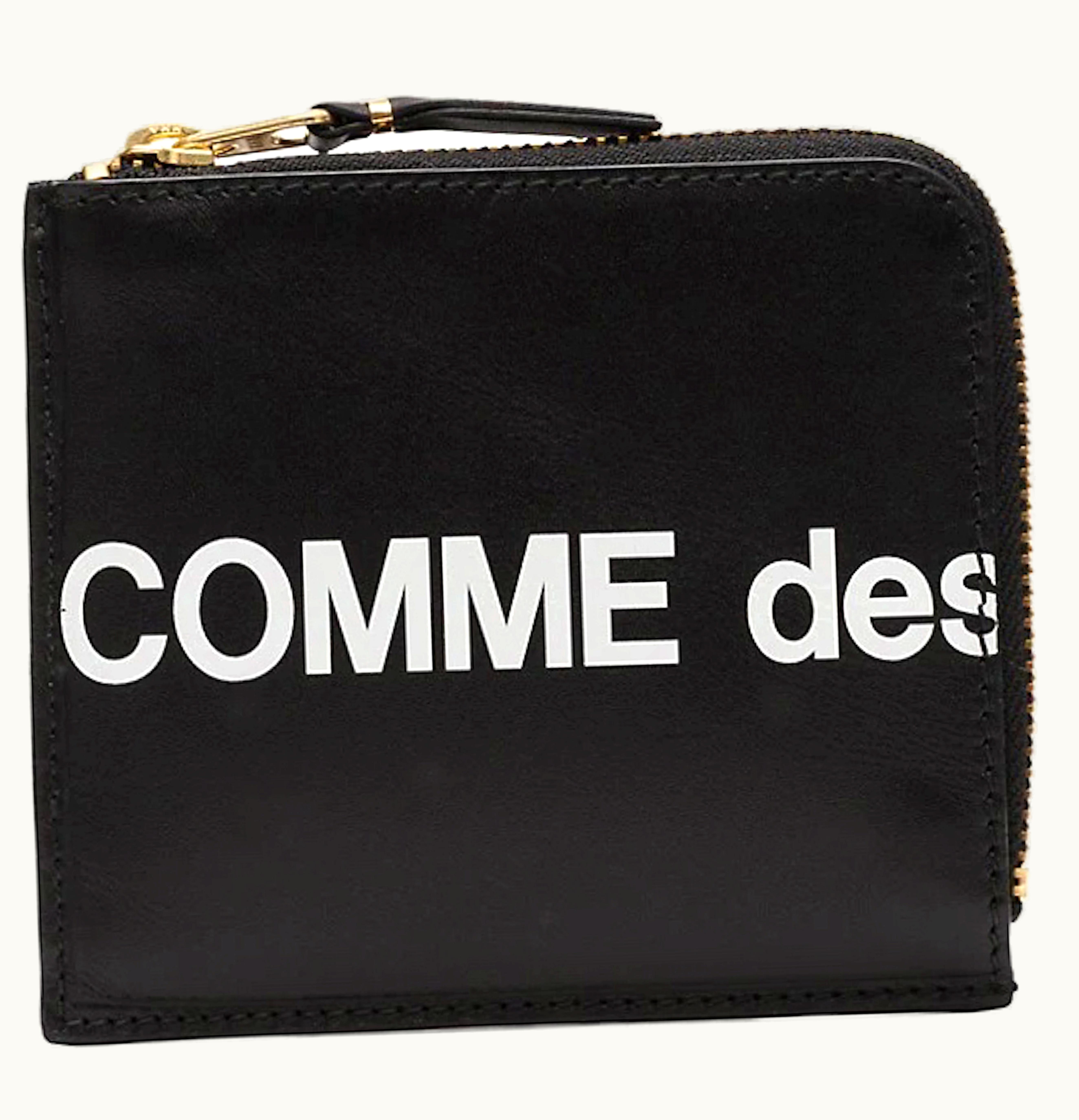 CDG Play CDG Play Huge Logo Zip Wallet Black
