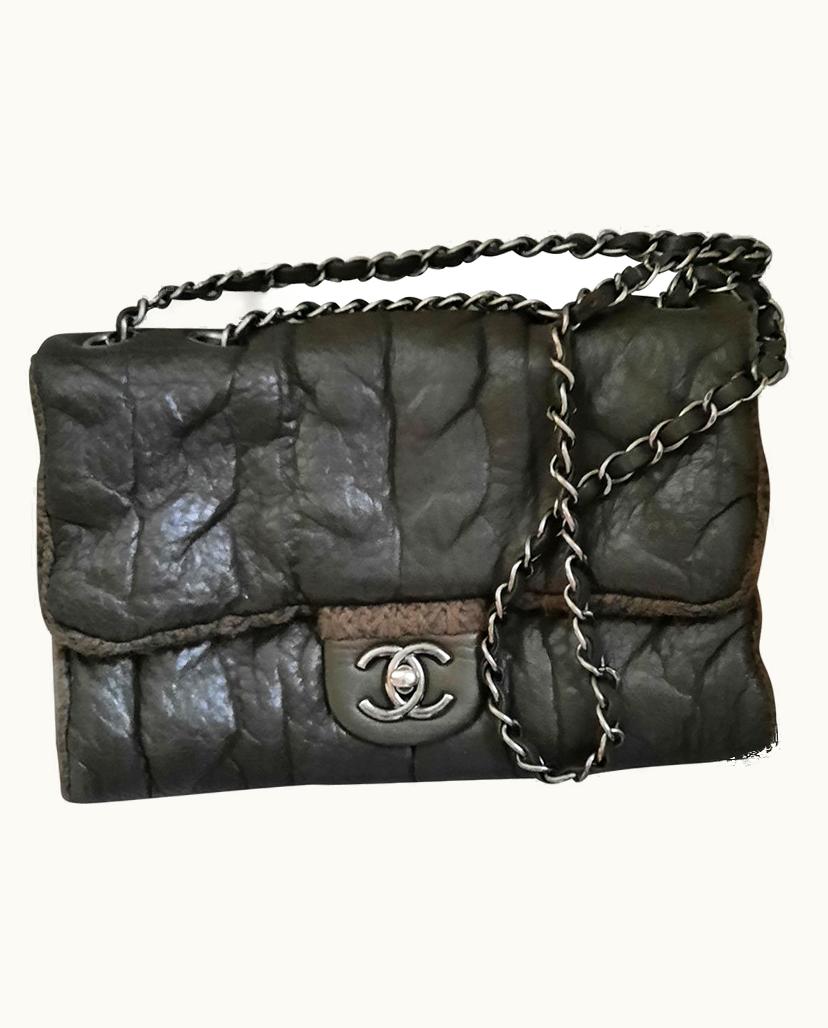 Chanel Chanel Women's Flap Bag Leather In Olive