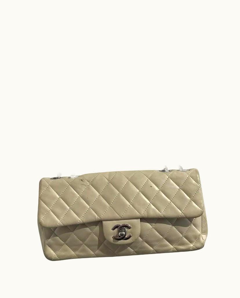 Chanel Chanel Timeless Bag Leather In Ecru
