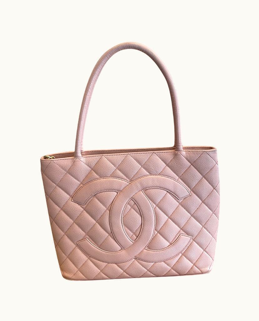 Chanel Chanel Medallion Classic Handbag Pink Gold