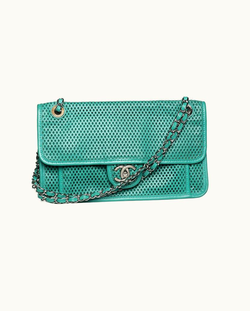 Chanel Chanel Up In The Air Flap Bag Leather Teal
