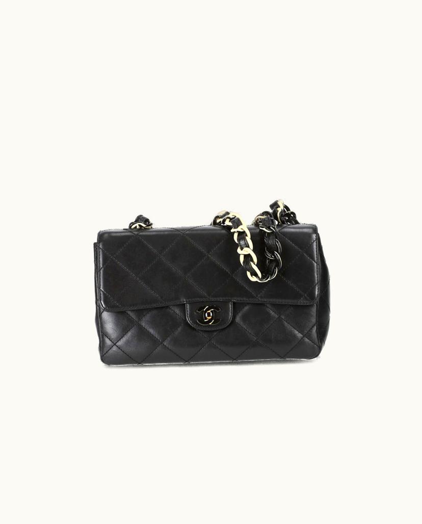 Chanel CHANEL Matelasse Plastic Chain Flap Bag Black