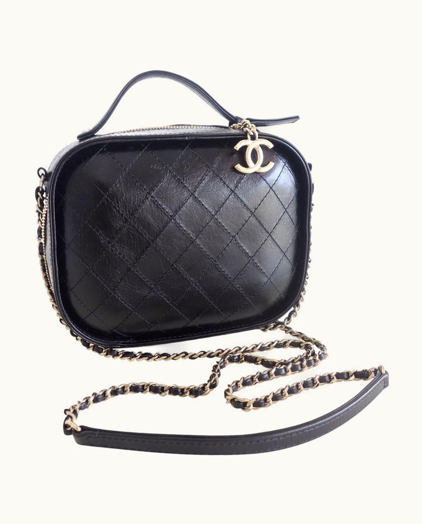 Chanel Chanel Vanity Small Bag Leather Black