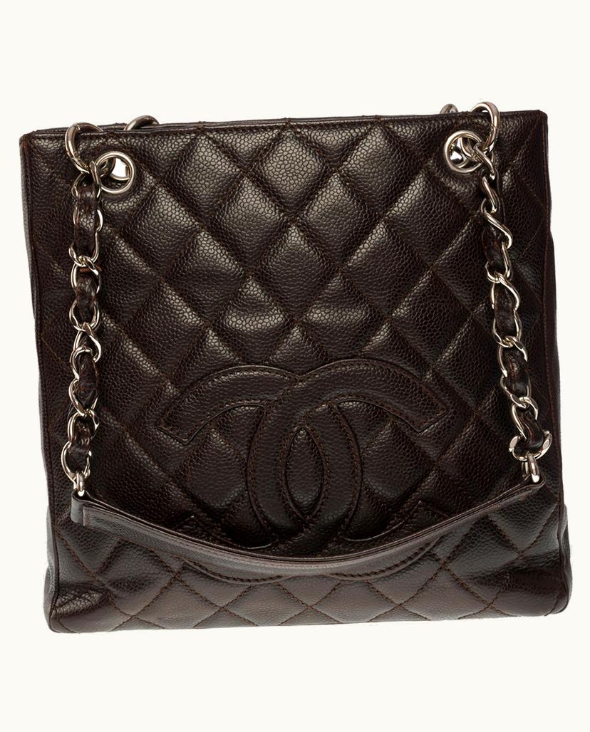 Chanel Chanel Women's Shopping Tote Petit Leather In Brown