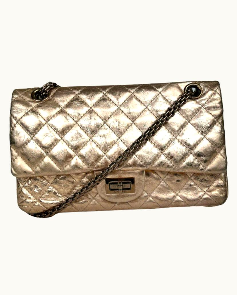 Chanel Chanel 2.55 Lambskin Leather Limited Edition Shoulder Bag Rose Gold