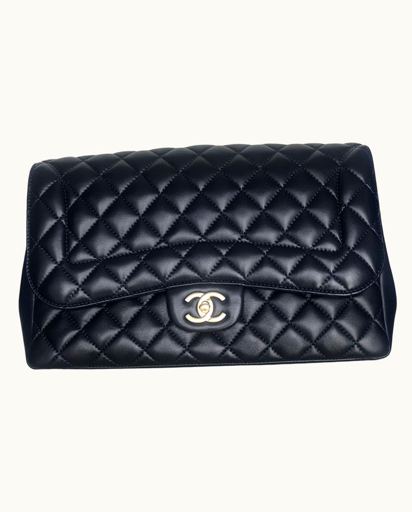 Chanel Chanel Timeless Jumbo Flap Bag Luxury Lambskin Blue