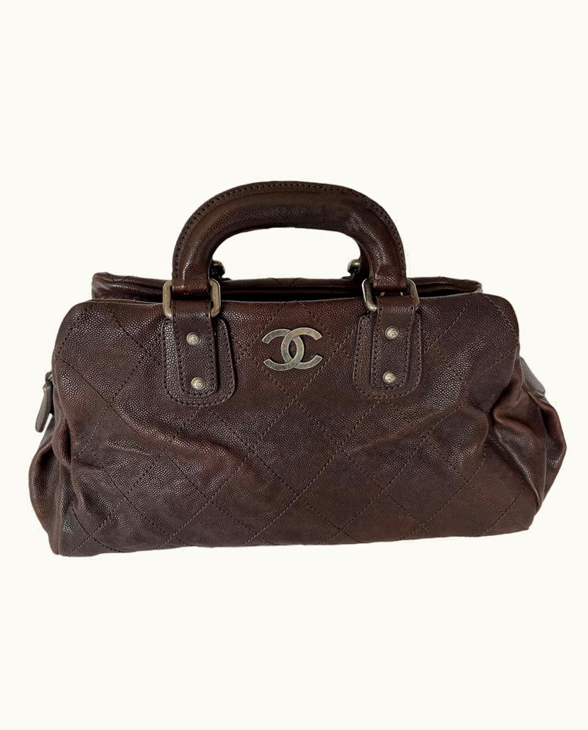 Chanel Chanel Women's Bowling Bag Leather In Brown